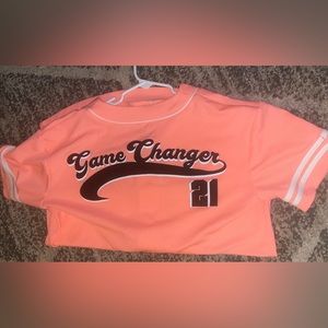 Cute ‼️ jersey neon pink shirt